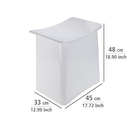 WENKO 22949100 - Tumba WING 45x48 cm valge/must