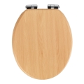 WENKO 22979100-WC poti kaas NATURAL BEECH 35,5x42,5 cm pruun/hõbedane