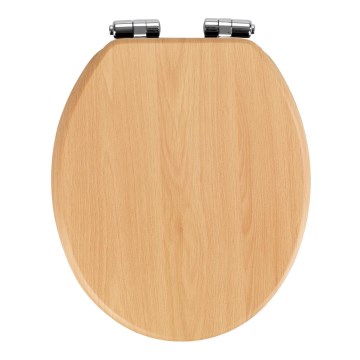 WENKO 22979100-WC poti kaas NATURAL BEECH 35,5x42,5 cm pruun/hõbedane
