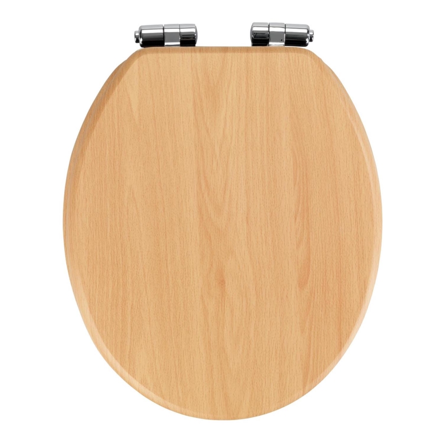 WENKO 22979100-WC poti kaas NATURAL BEECH 35,5x42,5 cm pruun/hõbedane