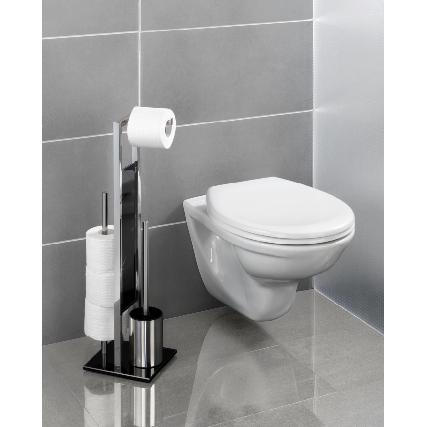 WENKO 22983100 - WC-hari RIVALTA 18x70 cm roostevaba teras/hõbedane/must