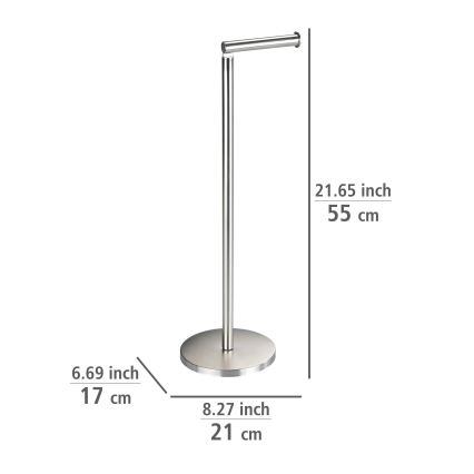 WENKO 22985100 - Tualettpaberi hoidja 21x55 cm roostevaba teras/hõbedane