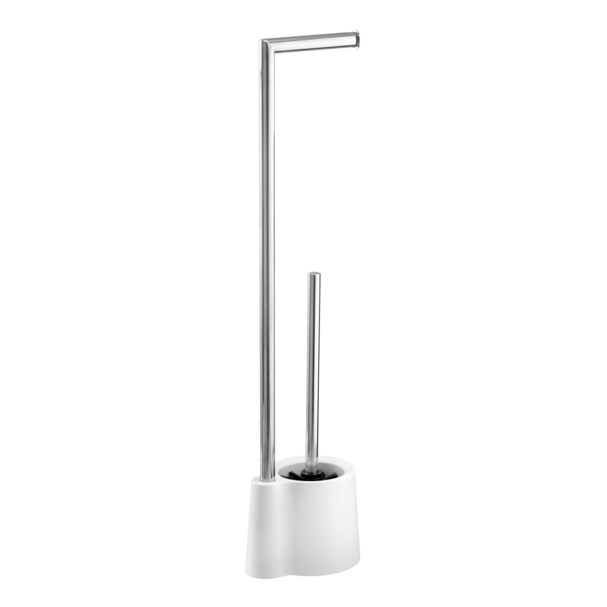 WENKO 22989100 - WC-hari AVOLA 13x70 cm roostevaba teras/valge/hõbedane