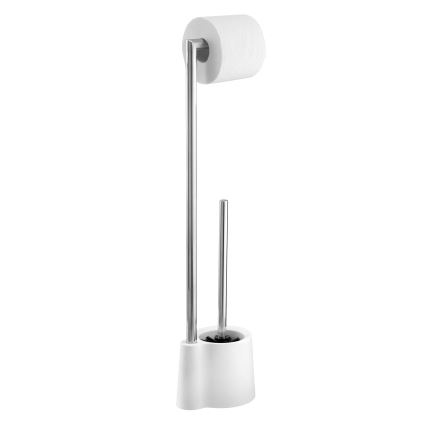 WENKO 22989100 - WC-hari AVOLA 13x70 cm roostevaba teras/valge/hõbedane