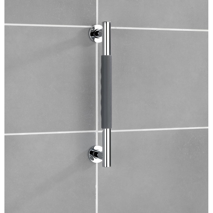 WENKO 23284100-Tugikäepide SECURA 40,5x9 cm roostevaba teras/antratsiit/läikiv kroom