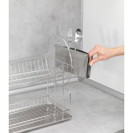 WENKO 2329100 - Nõudekuivatusrest DUO 21x33 cm roostevaba teras/hõbedane