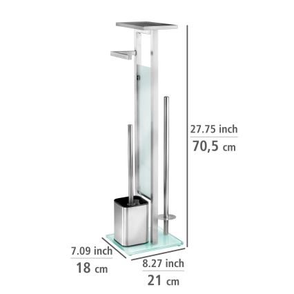 WENKO 23364100 - WC-hari DEBAR 21x70,5 cm roostevaba teras/satiinviimistlus/valge