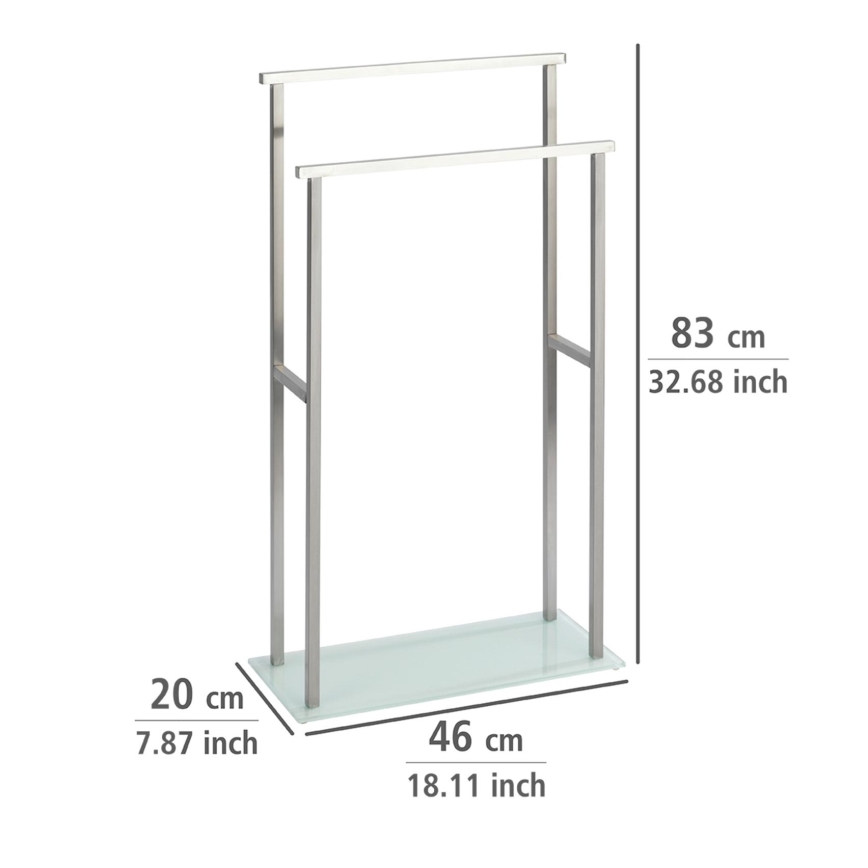 WENKO 23438100 - rätikuhoidja DEBAR 20x83 cm roostevaba teras/satiin/valge