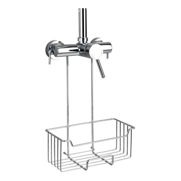 WENKO 23499100 - Duši riiul MILO 25x36 cm roostevaba teras/hõbedane/läbipaistev