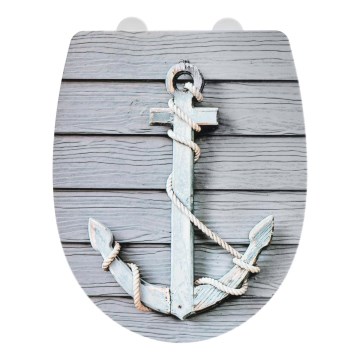 WENKO 23536100-WC WC-poti iste RELIEF 36,5x45 cm mitmevärviline/hõbedane