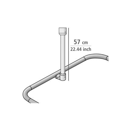 WENKO 23566100 - Lae tugi UNIVERSAL 57 cm must