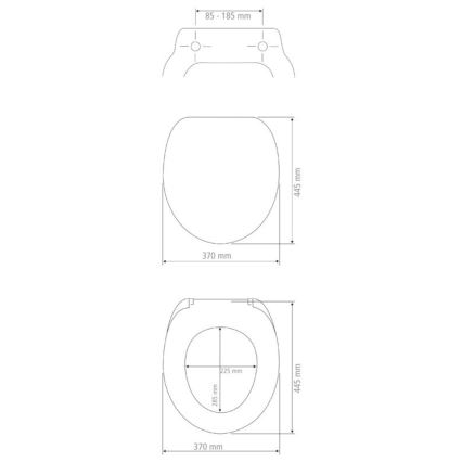 WENKO 23571100-WC WC-iste 300/350 KG 44,5x37 cm mitmevärviline/hõbedane