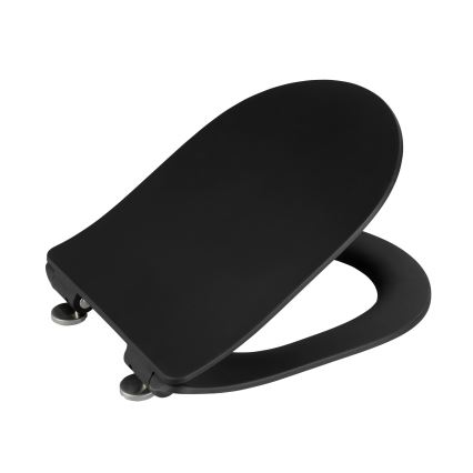 WENKO 23827100-WC WC-iste SEDILO 45,2x36,2 cm must/hõbedane