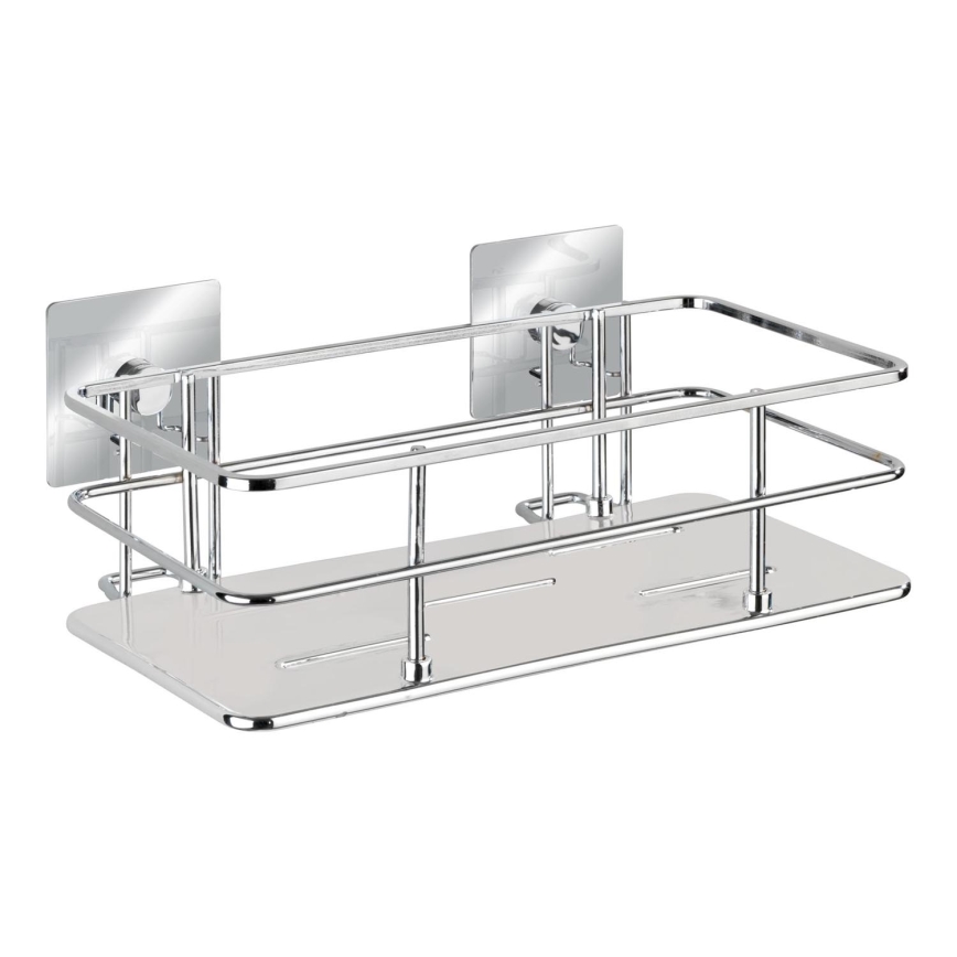 WENKO 23854800-riiul TURBO-LOC QUADRO ED. 24x14,5 cm roostevaba teras/läikiv kroom