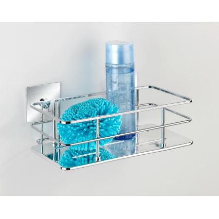 WENKO 23854800-riiul TURBO-LOC QUADRO ED. 24x14,5 cm roostevaba teras/läikiv kroom