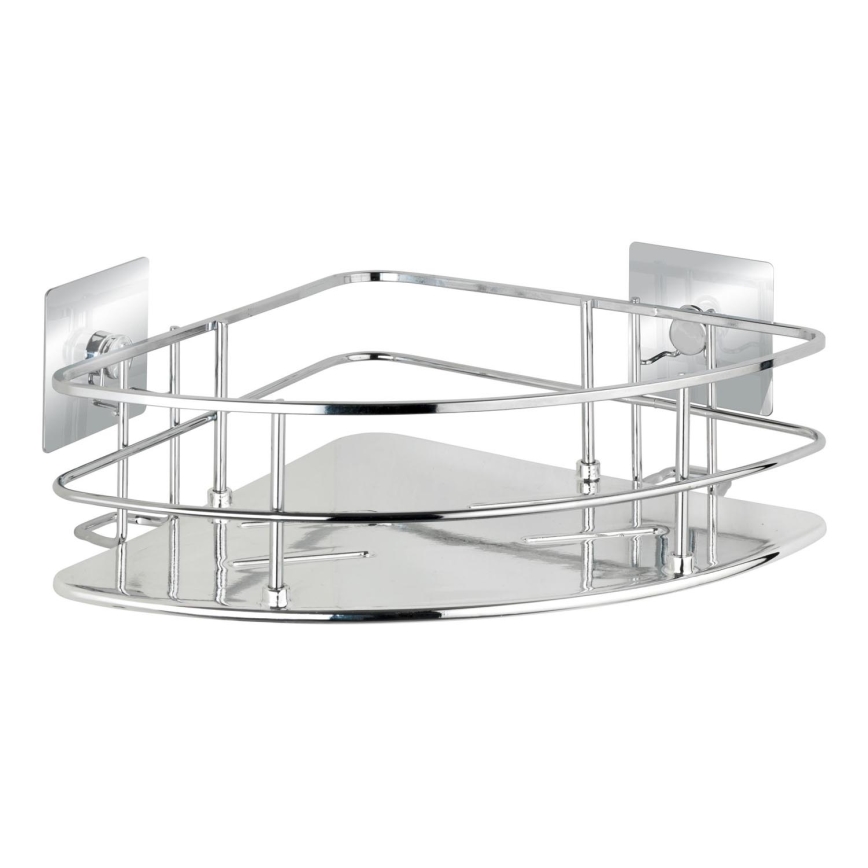 WENKO 23856800-riiul TURBO-LOC QUADRO ED. 27,5x19,3 cm roostevaba teras/läikiv kroom