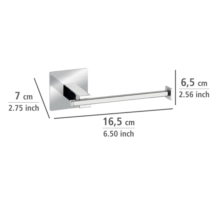 WENKO 23859800 - Tualettpaberihoidja TURBO-LOC QUADRO ED 16,5x6,5 cm roostevabast terasest
