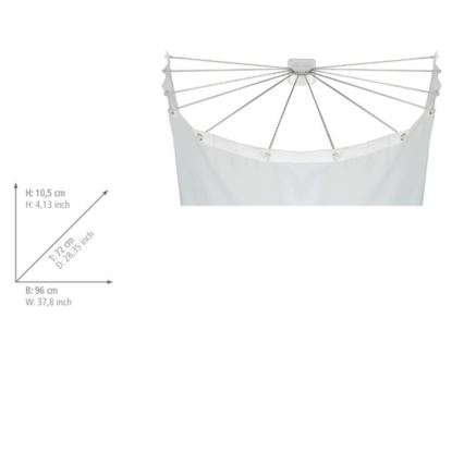 WENKO 23863100 - Dušikinnitus 96x72 cm roostevaba teras/valge