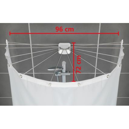 WENKO 23863100 - Dušikinnitus 96x72 cm roostevaba teras/valge