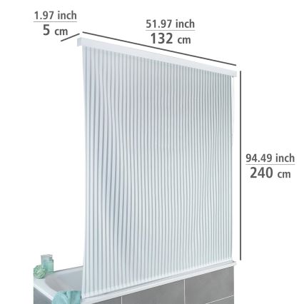 WENKO 23864100 - Duširuloo 132x240 cm valge