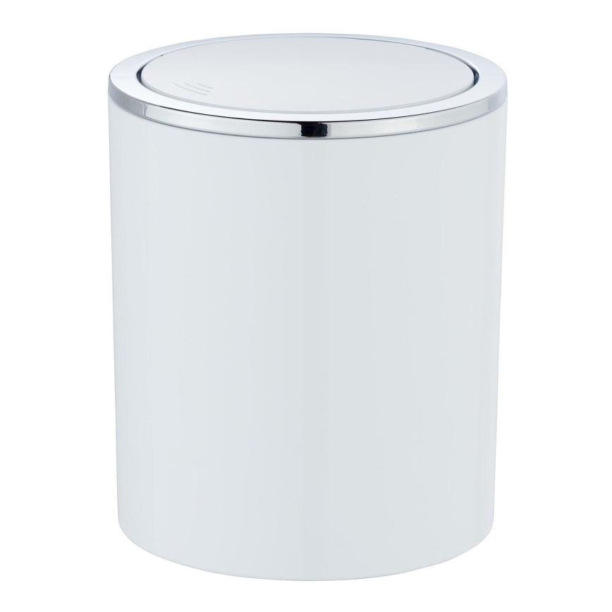 WENKO 23930100 - Prügikast INCA 14x16,8 cm valge/läikiv kroom