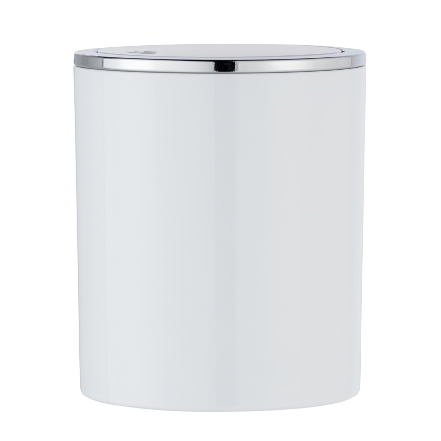 WENKO 23930100 - Prügikast INCA 14x16,8 cm valge/läikiv kroom