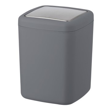 WENKO 23979100 - Prügikast BARCELONA 15x20 cm antratsiit/läikiv kroom