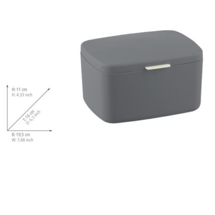 WENKO 23981100 - Karp BARCELONA 19,5x16 cm antratsiit/läikiv kroom