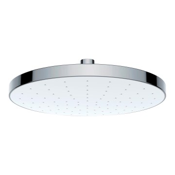WENKO 24000100-duššipea automaatse puhastusega 22,5x22,5 cm läikiv kroom/valge