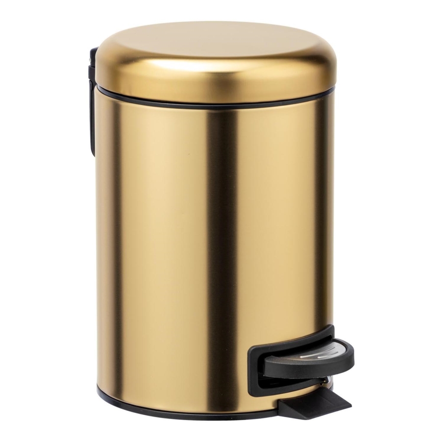 WENKO 24009800 - Prügikast LEMAN 17x25 cm roostevaba teras/kuldne/must