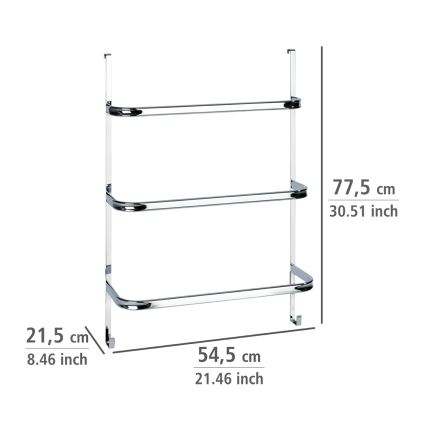 WENKO 24025100 - Rätikuhoidja IRPINIA 54,5x77,5 cm läikiv kroom