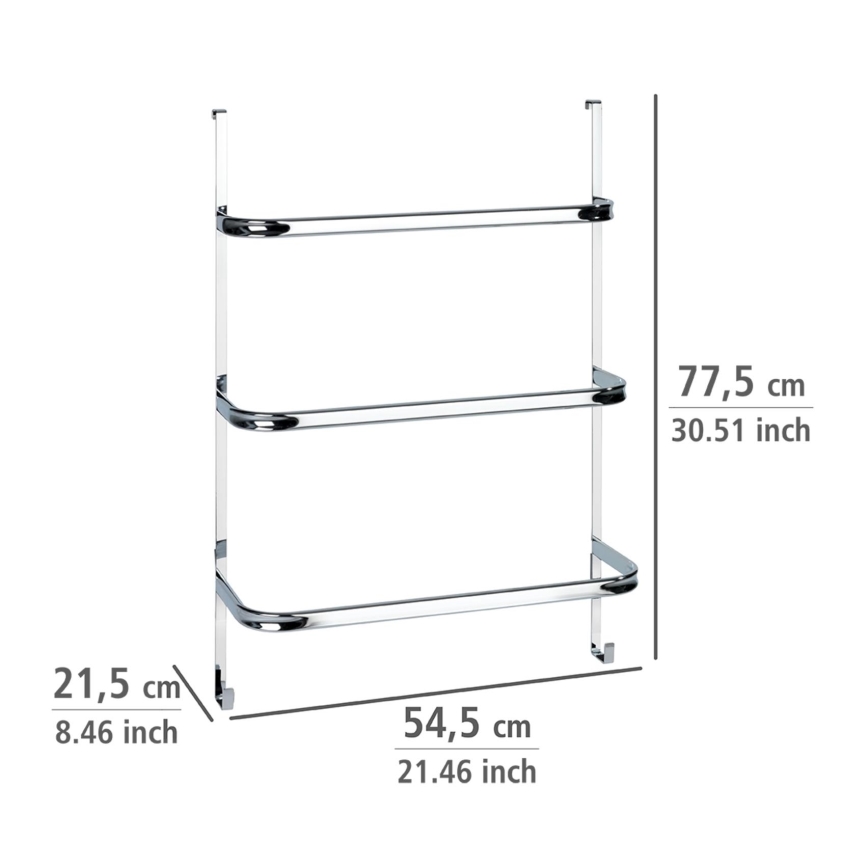 WENKO 24025100 - Rätikuhoidja IRPINIA 54,5x77,5 cm läikiv kroom