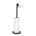 WENKO 24034100 - Tualettpaberi hoidik 21x55 cm must/hõbedane