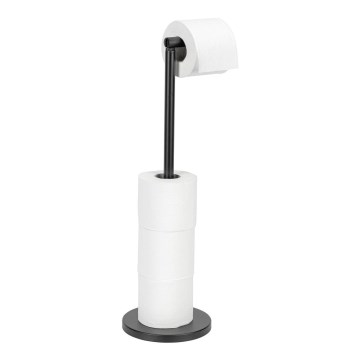 WENKO 24034100 - Tualettpaberi hoidik 21x55 cm must/hõbedane