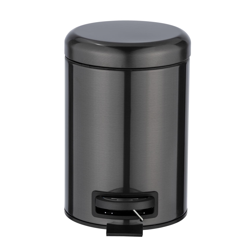 WENKO 24035100 - LEMAN prügikorv 17x25 cm roostevaba teras/must