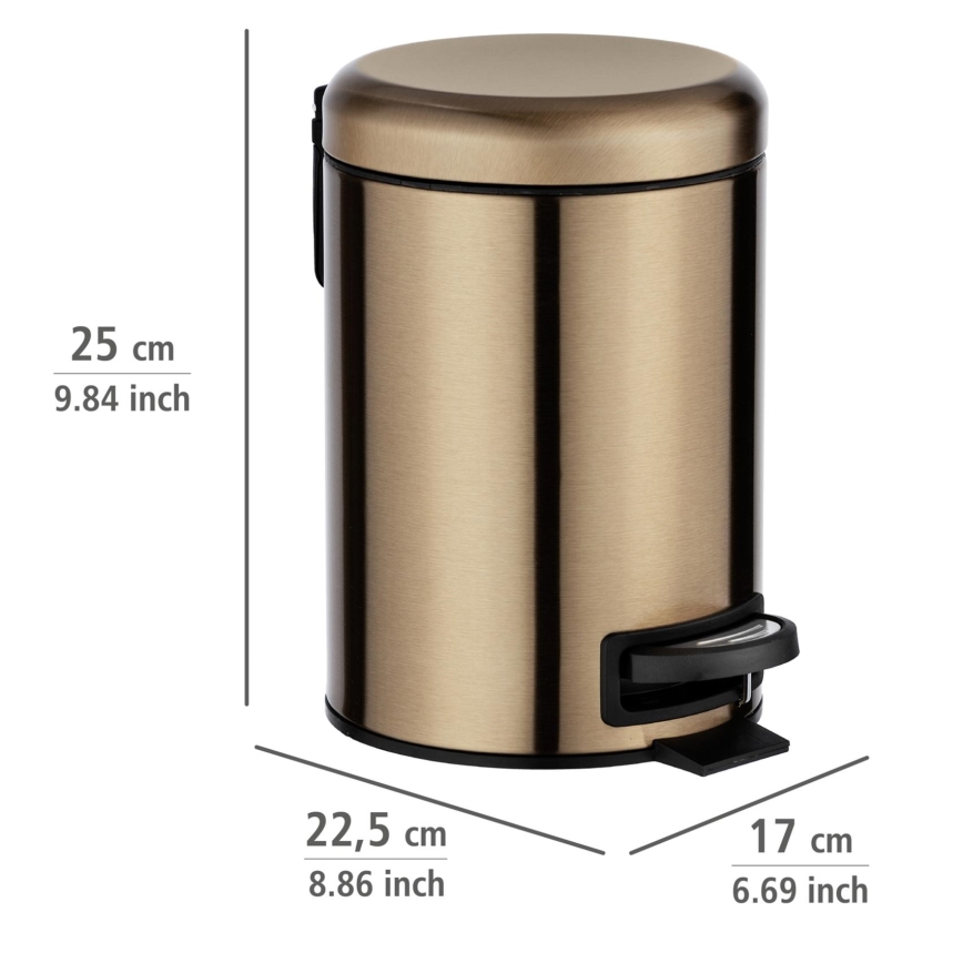 WENKO 24036100 - LEMAN korv 17x25 cm roostevaba teras/vaskne/must