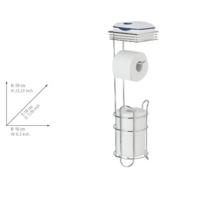 WENKO 24074800 - Tualettpaberihoidja 16x59 cm läikiv kroom