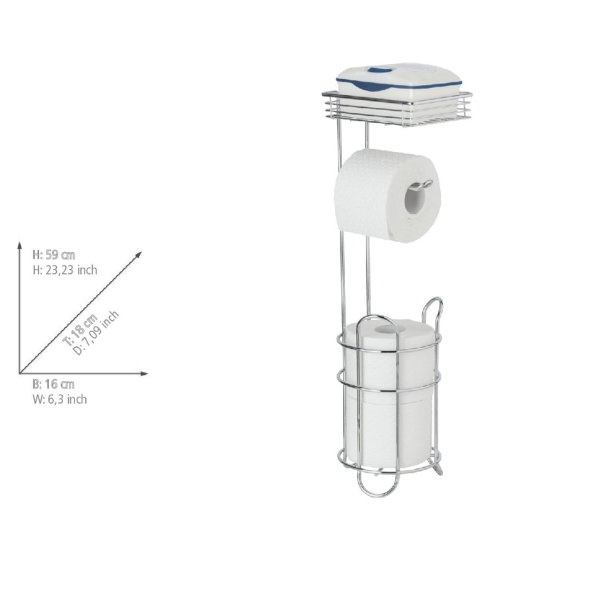 WENKO 24074800 - Tualettpaberihoidja 16x59 cm läikiv kroom