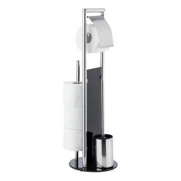 WENKO 24075800 - WC-komplekt RAVINA 20x707 cm roostevaba teras/hõbedane/must