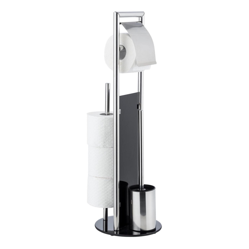 WENKO 24075800 - WC-komplekt RAVINA 20x707 cm roostevaba teras/hõbedane/must