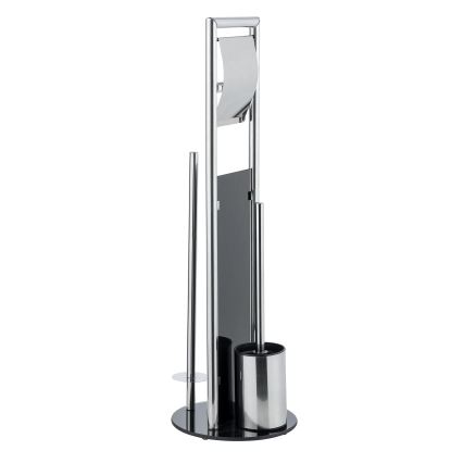 WENKO 24075800 - WC-komplekt RAVINA 20x707 cm roostevaba teras/hõbedane/must
