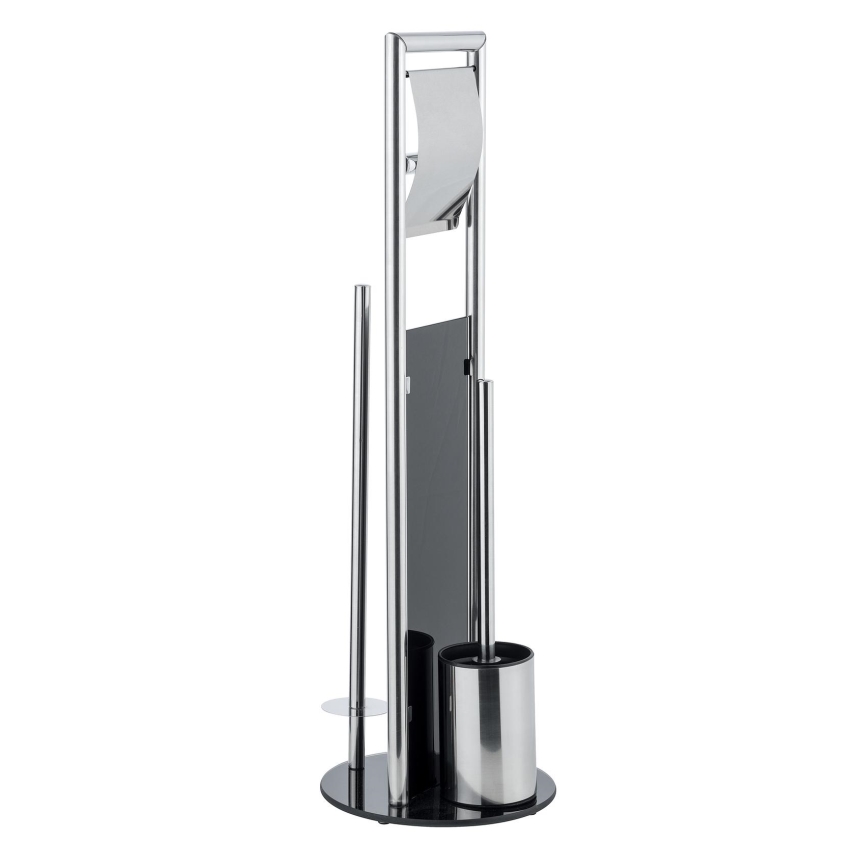WENKO 24075800 - WC-komplekt RAVINA 20x707 cm roostevaba teras/hõbedane/must