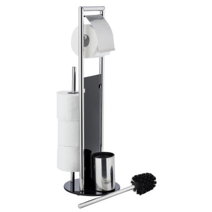 WENKO 24075800 - WC-komplekt RAVINA 20x707 cm roostevaba teras/hõbedane/must