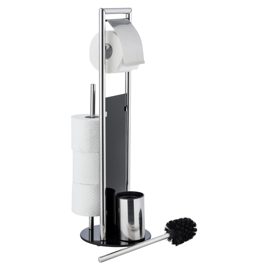 WENKO 24075800 - WC-komplekt RAVINA 20x707 cm roostevaba teras/hõbedane/must