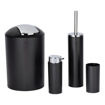 WENKO 24078800 - CALVO komplekt 6,5x13 cm must/läikiv kroom