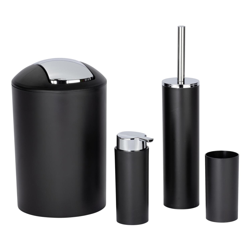 WENKO 24078800 - CALVO komplekt 6,5x13 cm must/läikiv kroom