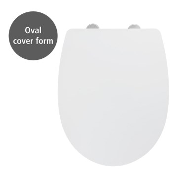 WENKO 24080800-WC WC-istme kaas TAVOLA 36,5x45 cm valge/läikiv kroom