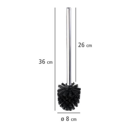 WENKO 24089800 - WC-hari 8x35 cm roostevabast terasest/hõbedane/must