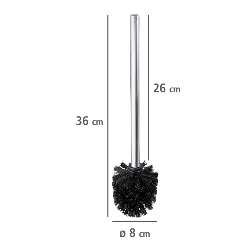 WENKO 24089800 - WC-hari 8x35 cm roostevabast terasest/hõbedane/must