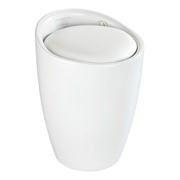WENKO 24228100 - Taburet CANDY 36x50,5 cm valge/must